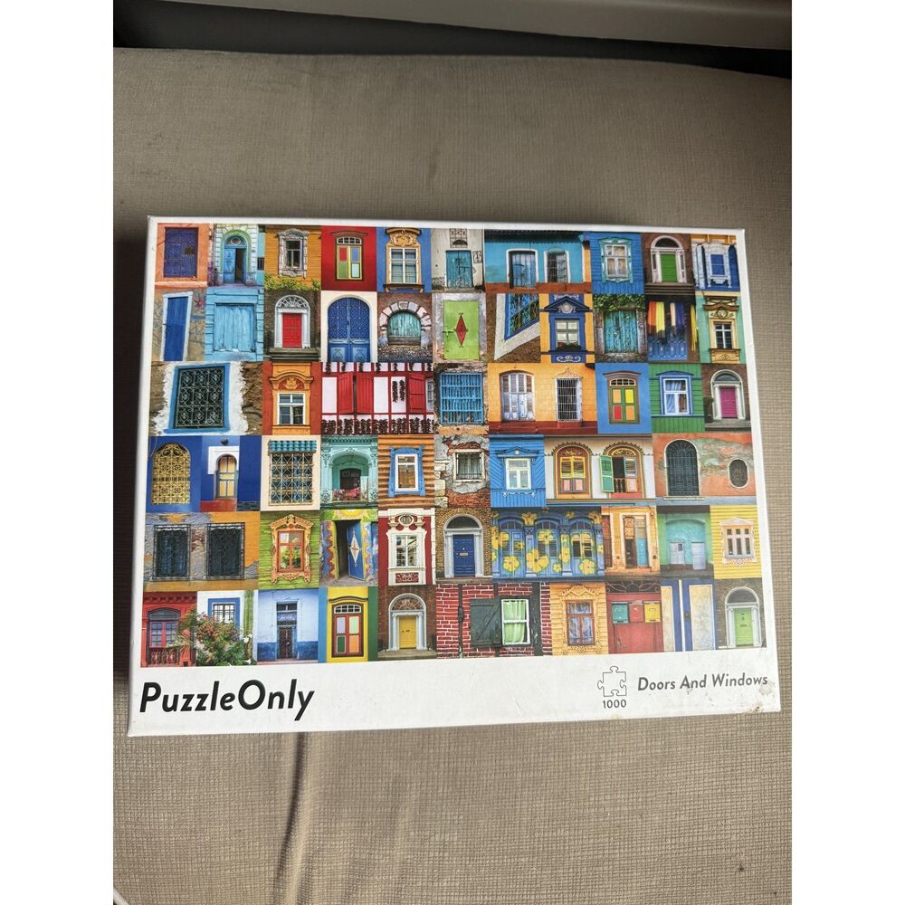 PuzzleOnly Doors and Windows 1000 Piece Jigsaw Puzzle Complete Colorful